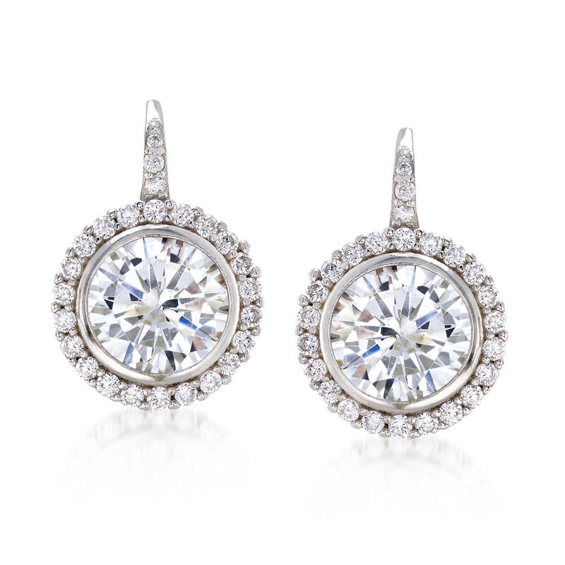 4.94 ct. t.w. CZ Drop Earrings in Sterling Silver  image number 0