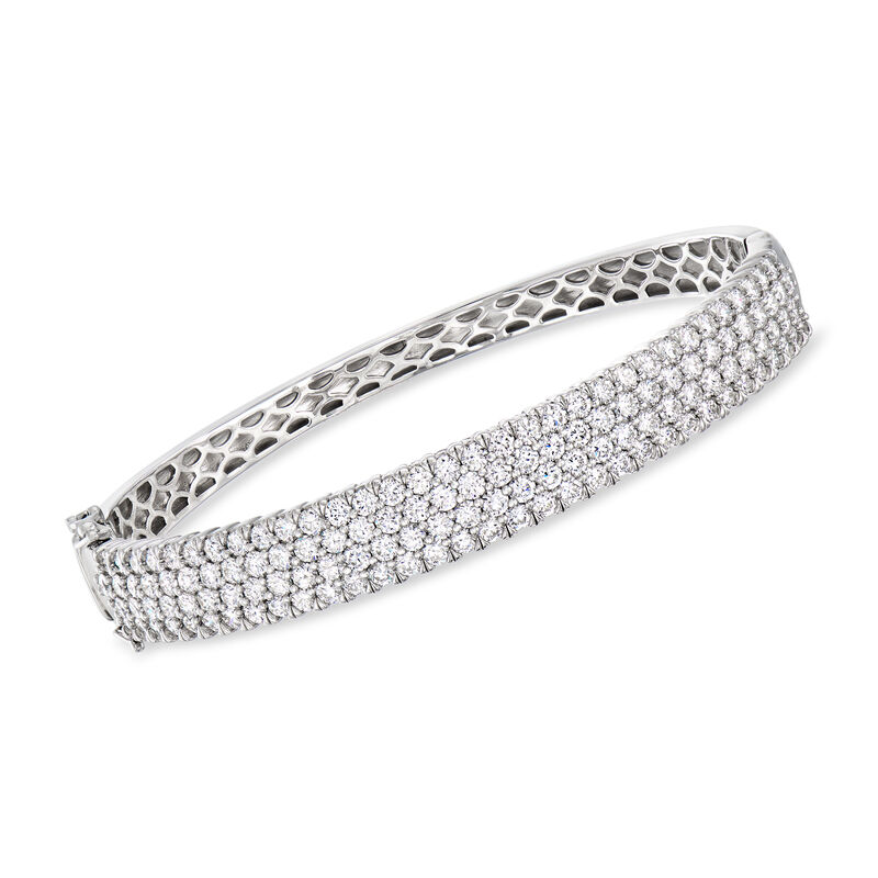 5.00 ct. t.w. Lab-Grown Diamond Multi-Row Bangle Bracelet in Sterling Silver image number 0