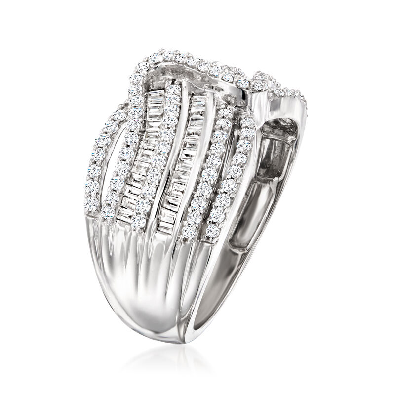 1.00 ct. t.w. Lab-Grown Diamond Multi-Row Swirl Ring in Sterling Silver image number 2