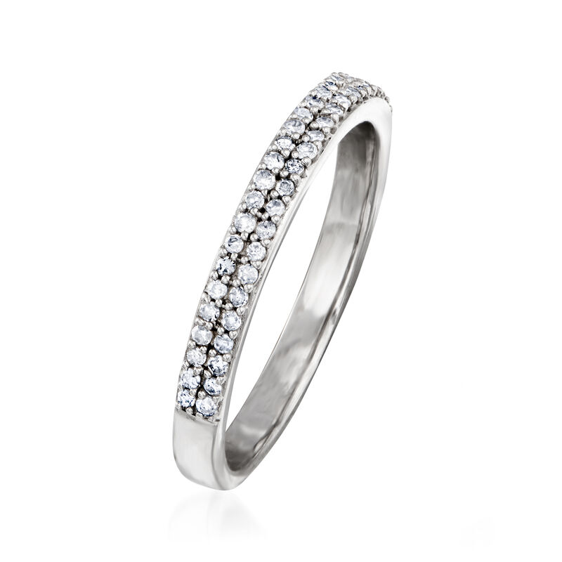 .25 ct. t.w. Diamond Double-Row Ring in Sterling Silver image number 2
