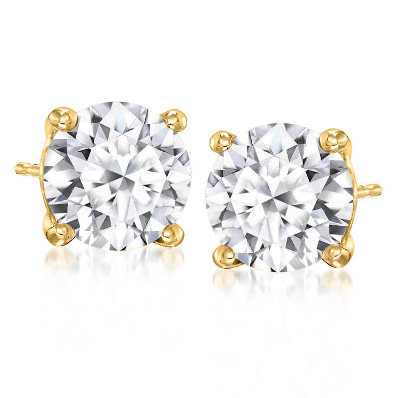 6.00 ct. t.w. Lab-Grown Diamond Stud Earrings in 14kt Yellow Gold  image number 0