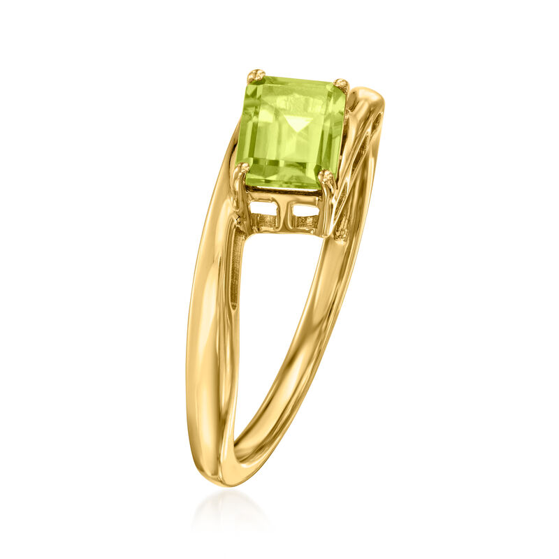 .80 Carat Peridot Ring in 18kt Gold Over Sterling image number 2