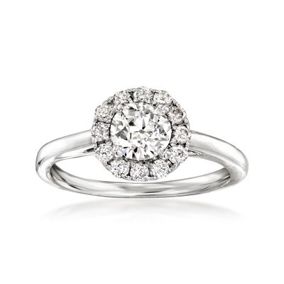 C. 1990 Vintage .65 ct. t.w. Diamond Ring in 18kt White Gold