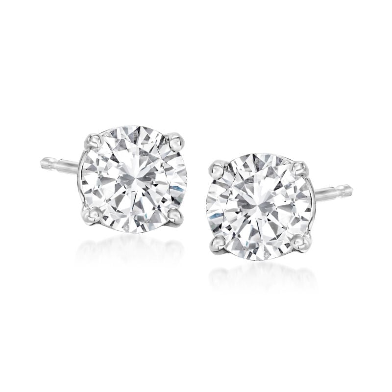 1.50 ct. t.w. Diamond Stud Earrings in 14kt White Gold  image number 0