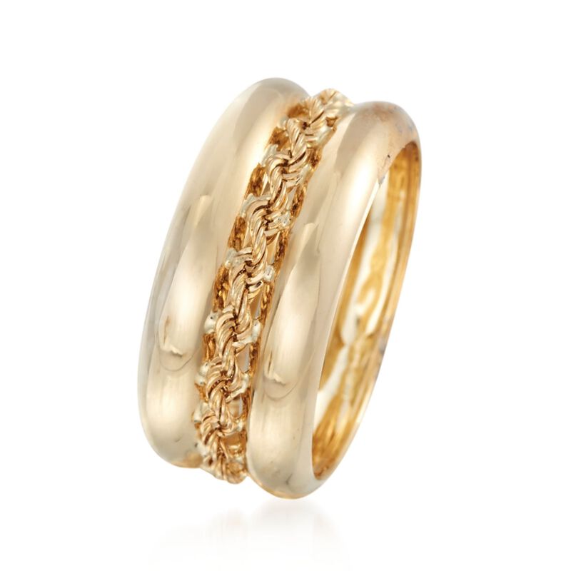 14kt Yellow Gold Roped Ring image number 2