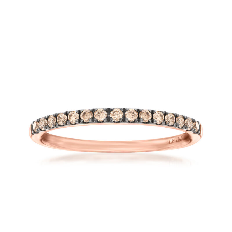 Le Vian &quot;Chocolatier&quot; .20 ct. t.w. Chocolate Diamond Ring in 14kt Strawberry Gold image number 0
