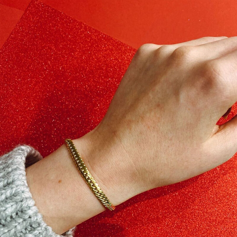 Italian 14kt Yellow Gold Cuban-Link Bracelet image number 4