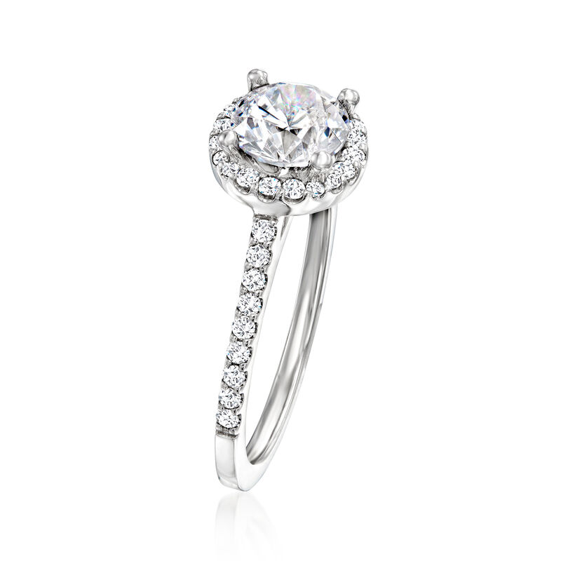 Gabriel Designs .50 ct. t.w. Diamond Engagement Ring Setting in 14kt White Gold image number 2