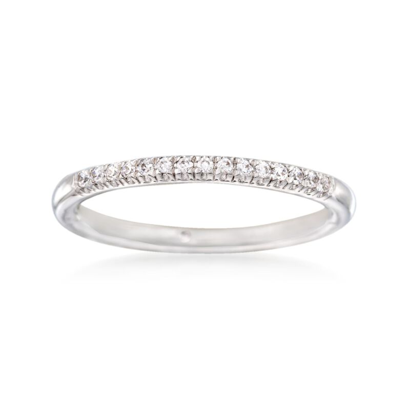 Gabriel Designs .10 ct. t.w. Diamond Wedding Band in 14kt White Gold image number 0