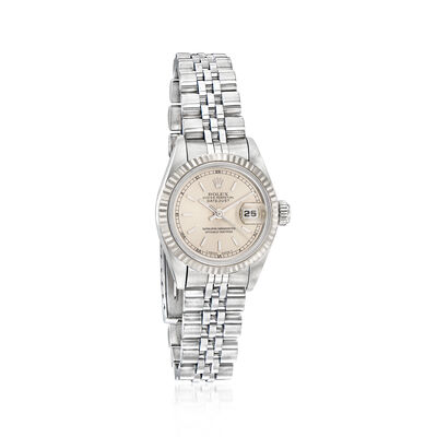 Pre-Owned Rolex Datejust Women's 26mm Automatic Stainless Steel and 18kt White Gold Watch