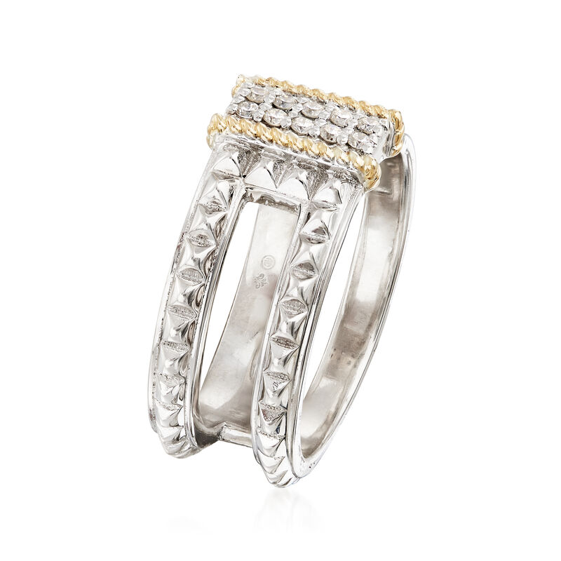 Andrea Candela &quot;La Romana&quot; .14 ct. t.w. Diamond Ring in Sterling Silver and 18kt Gold image number 2