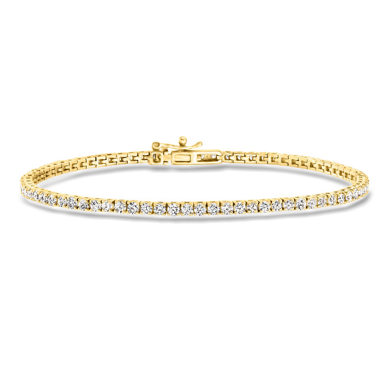 3.00 ct. t.w. Lab-Grown Diamond Tennis Bracelet in 14kt Yellow Gold image number 0