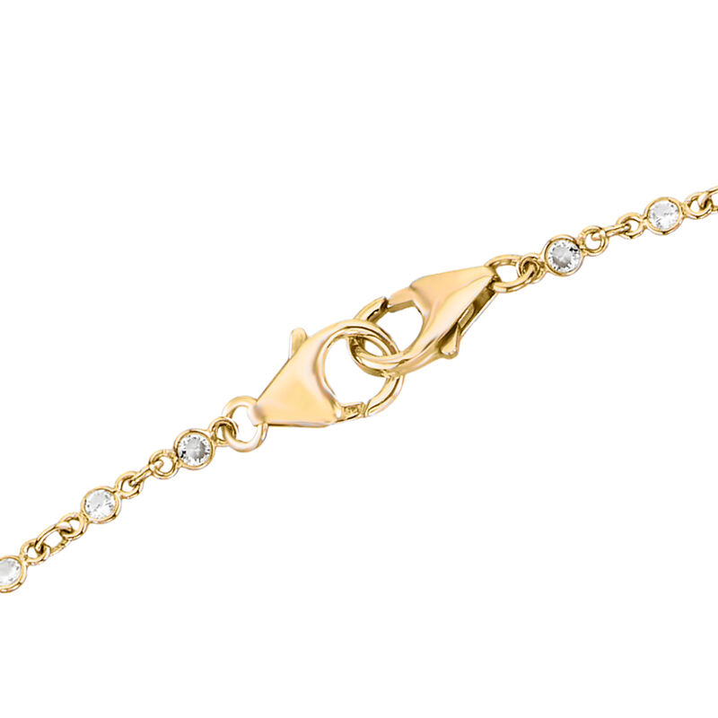2-In-1 CZ Necklace and Eyeglass Chain in 18kt Gold Over Sterling image number 1