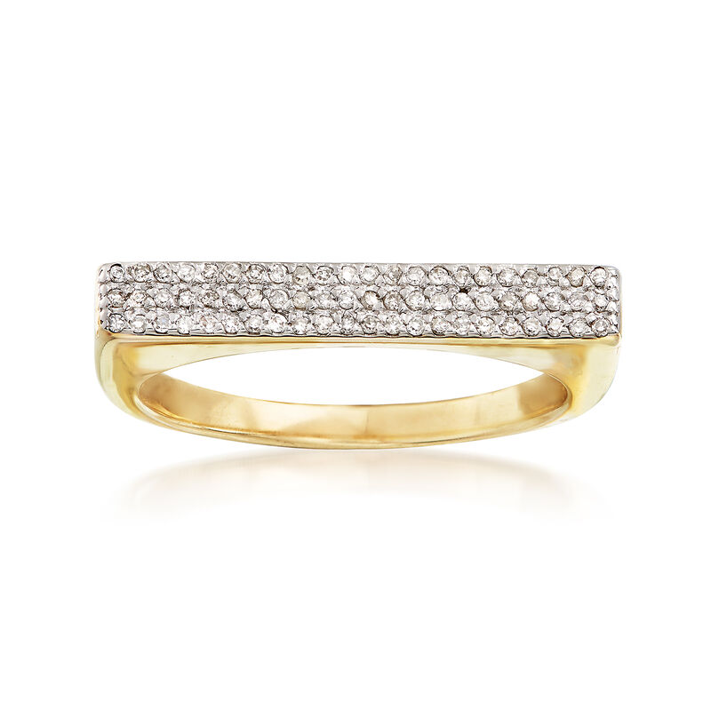 .19 ct. t.w. Diamond Wide Bar Ring in 14kt Yellow Gold image number 0