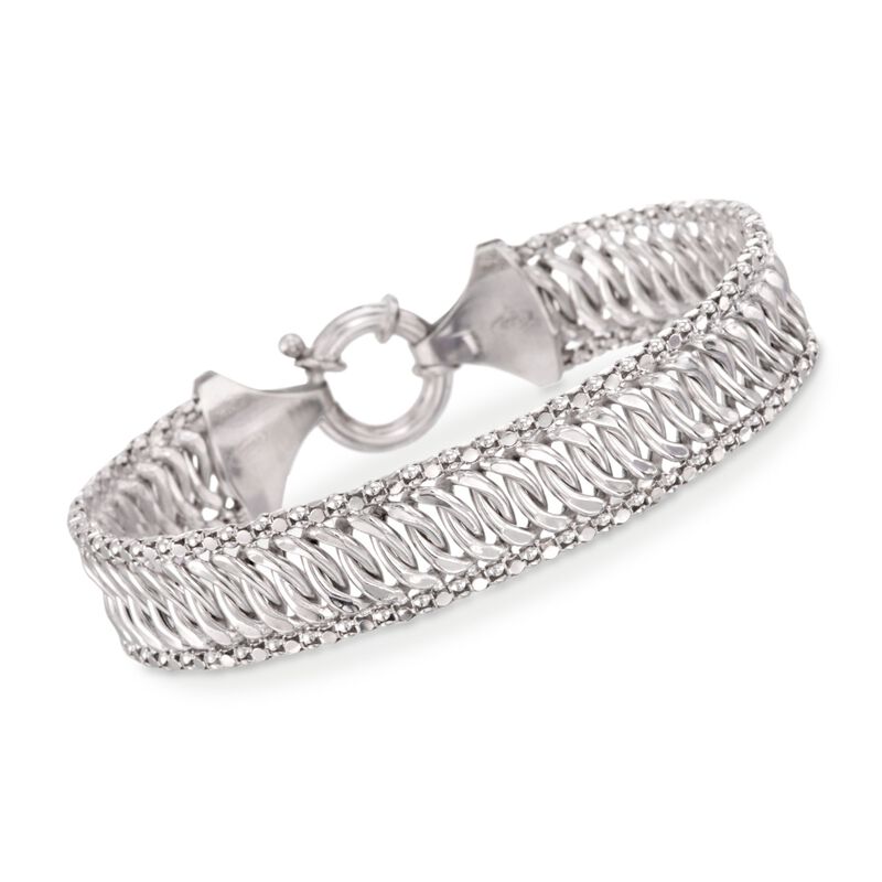 Italian Sterling Silver Multi-Chain Link Bracelet image number 0