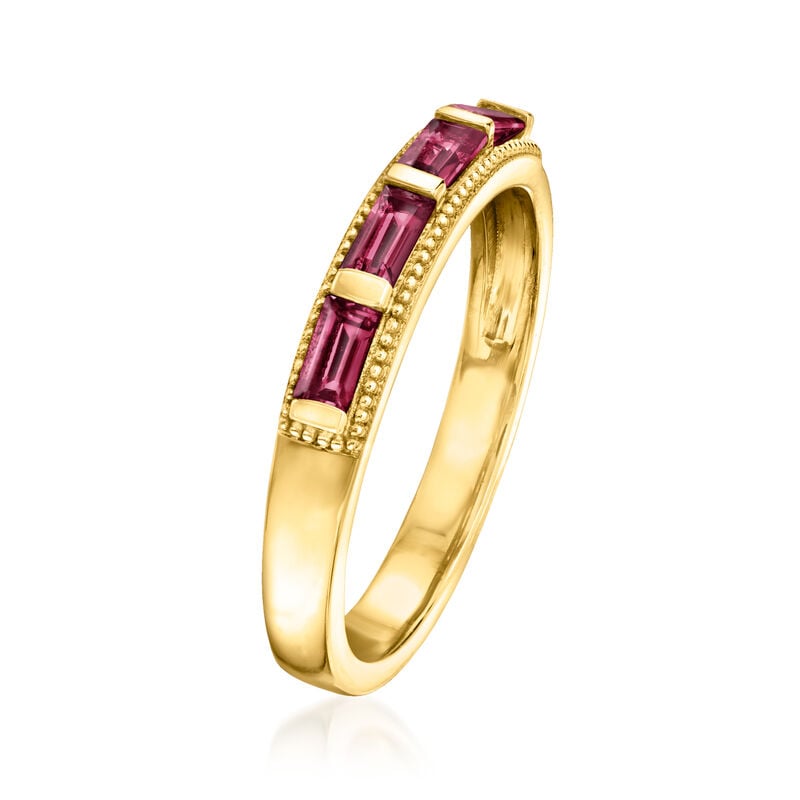 .60 ct. t.w. Rhodolite Garnet Ring in 18kt Gold Over Sterling image number 2