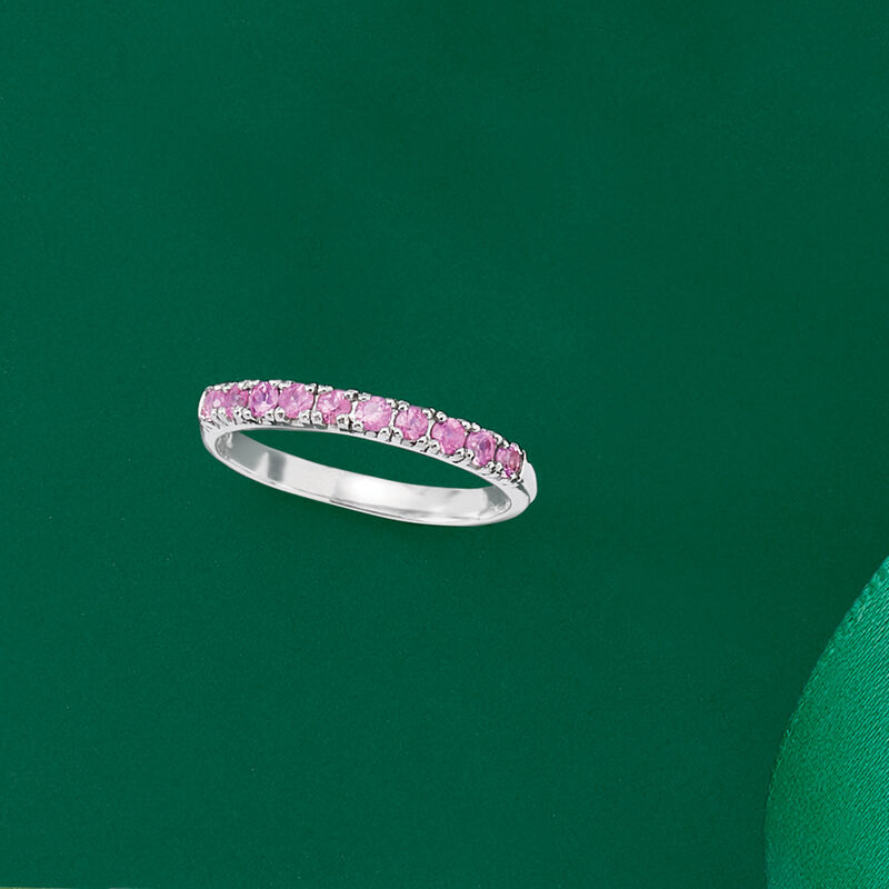 .50 ct. t.w. Pink Sapphire Ring in Sterling Silver image number 3