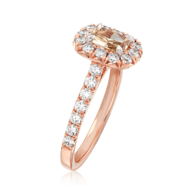 Henri Daussi 1.38 ct. t.w. Diamond Halo Engagement Ring in 18kt Rose Gold image number 2