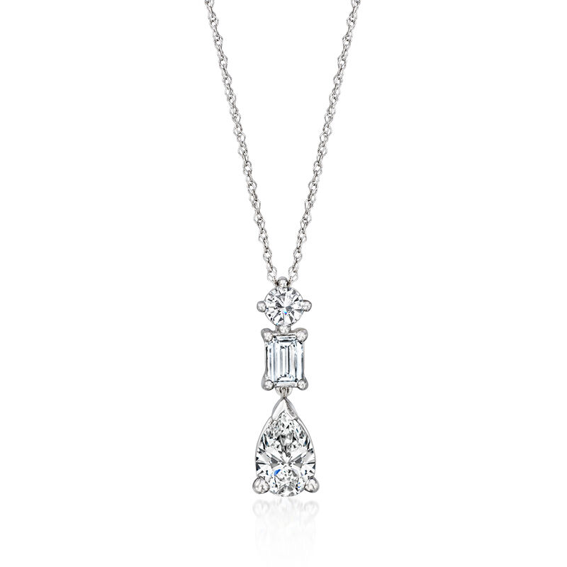 2.00 ct. t.w. Multi-Shaped Lab-Grown Diamond Pendant Necklace in 14kt White Gold image number 0
