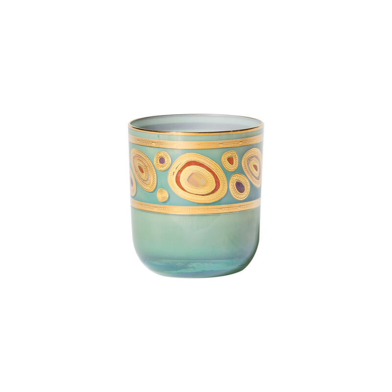 Vietri &quot;Regalia&quot; Aqua Double Old-Fashioned Glass image number 0