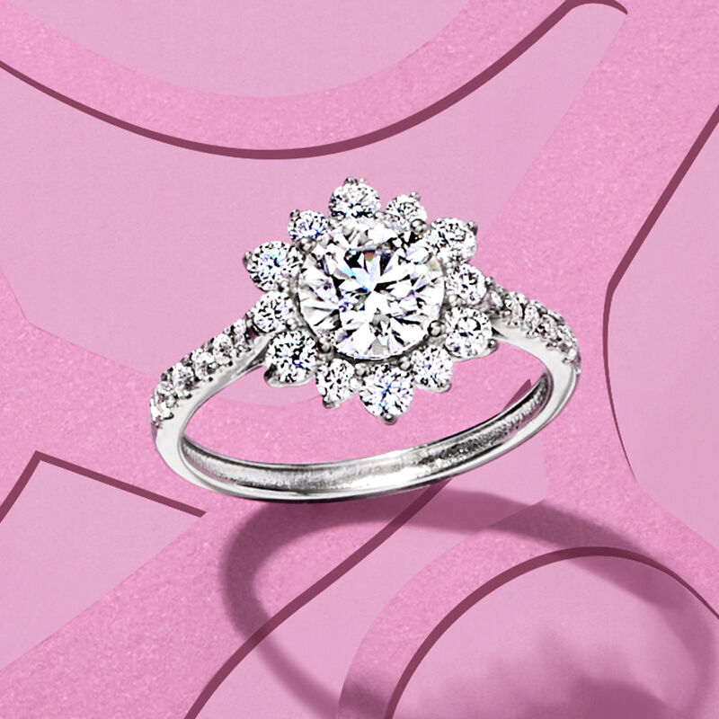1.70 ct. t.w. Moissanite Ring in Sterling Silver image number 3