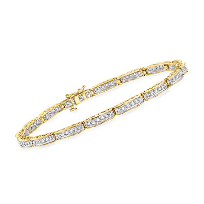 C. 1990 Vintage 1.00 ct. t.w. Diamond Bracelet in 10kt Yellow Gold