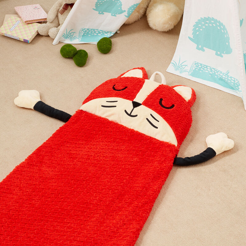 Child's Fox Plush Sleeping Bag image number 2