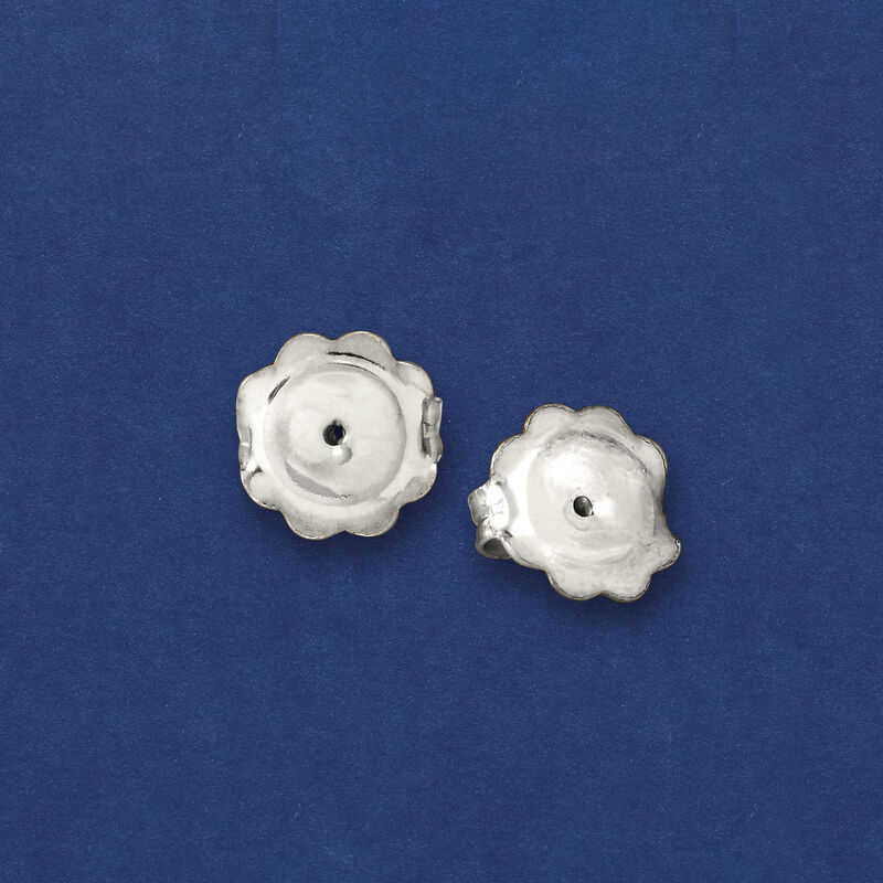 Italian 14kt White Gold X-Large 9mm Earring Backings image number 2