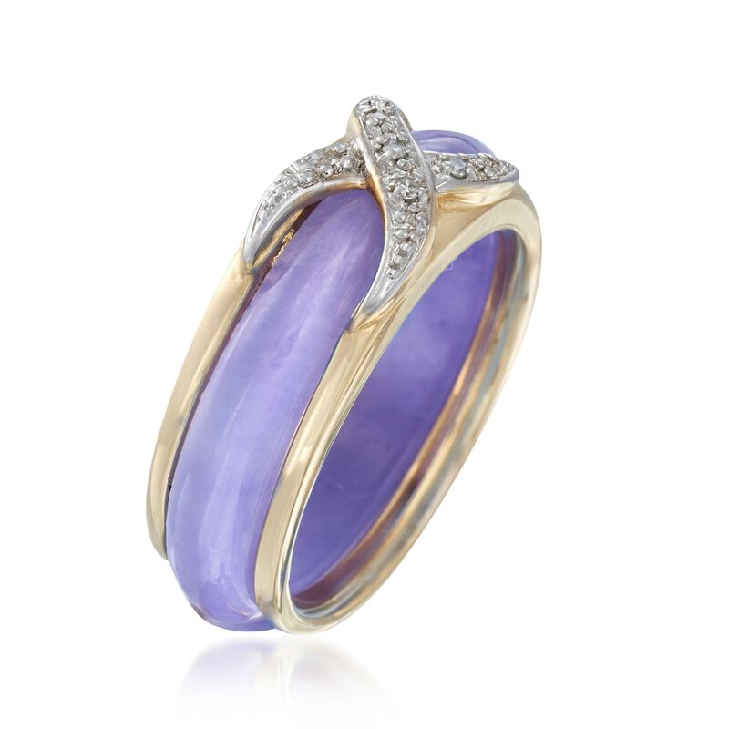 Multicolored Jade Jewelry Set: Seven Interchangeable Bands with 14kt Gold Ring Jacket image number 2