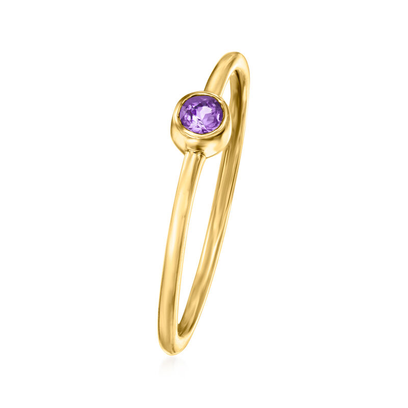 Amethyst-Accented Ring in 14kt Yellow Gold image number 2