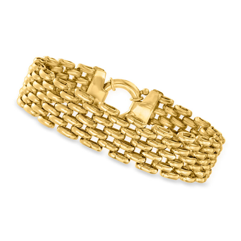 10kt Yellow Gold Panther-Link Bracelet image number 0