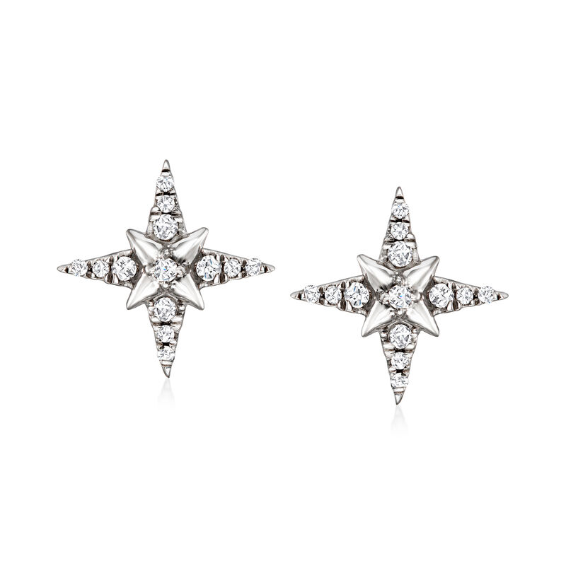 .25 ct. t.w. Diamond North Star Jewelry Set: Earrings and Pendant Necklace in Sterling Silver image number 4