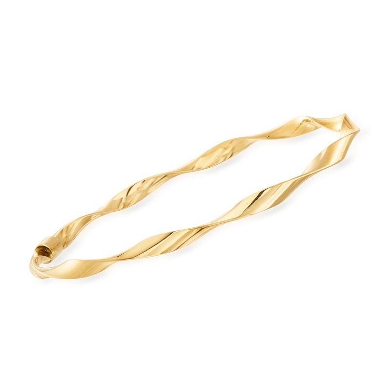 Italian 14kt Yellow Gold Twisted Bangle Bracelet image number 0