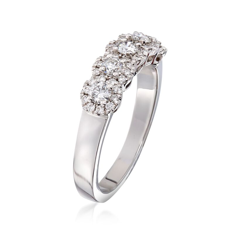 Henri Daussi .65 ct. t.w. Five-Stone Diamond Ring in 18kt White Gold image number 2