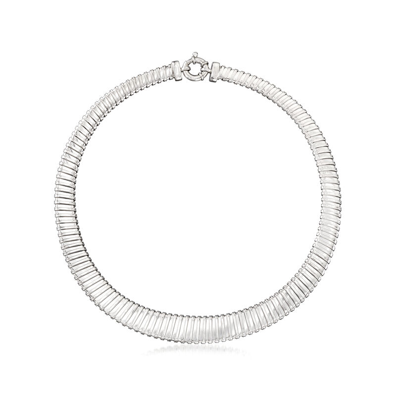 Italian Sterling Silver Tubogas Necklace image number 0