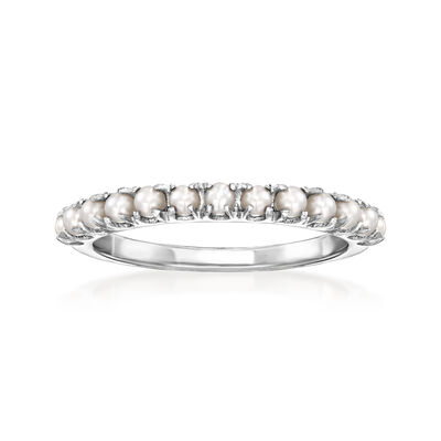2-2.5mm Cultured Pearl Ring in Sterling Silver