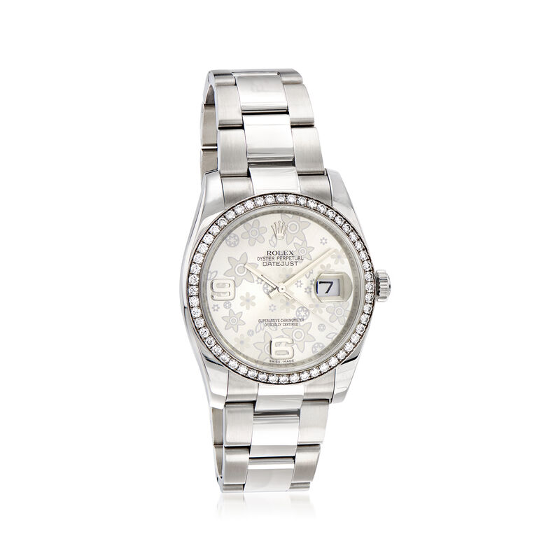 Pre-Owned Rolex Datejust Women's 36mm Automatic Stainless Steel Watch with 18kt White Gold image number 0