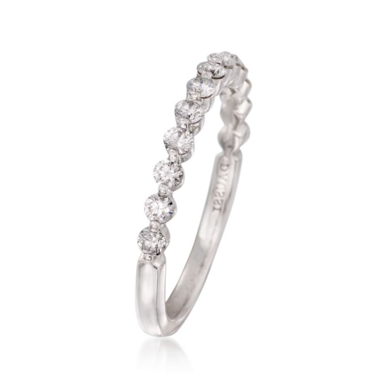 Henri Daussi .46 ct. t.w. Diamond Wedding Ring in 18kt White Gold image number 2