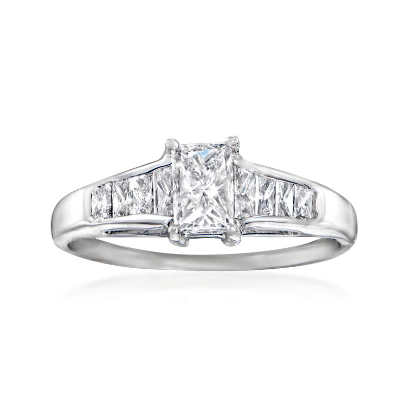 C. 1980 Vintage 1.02 ct. t.w. Diamond Ring in 14kt White Gold image number 0