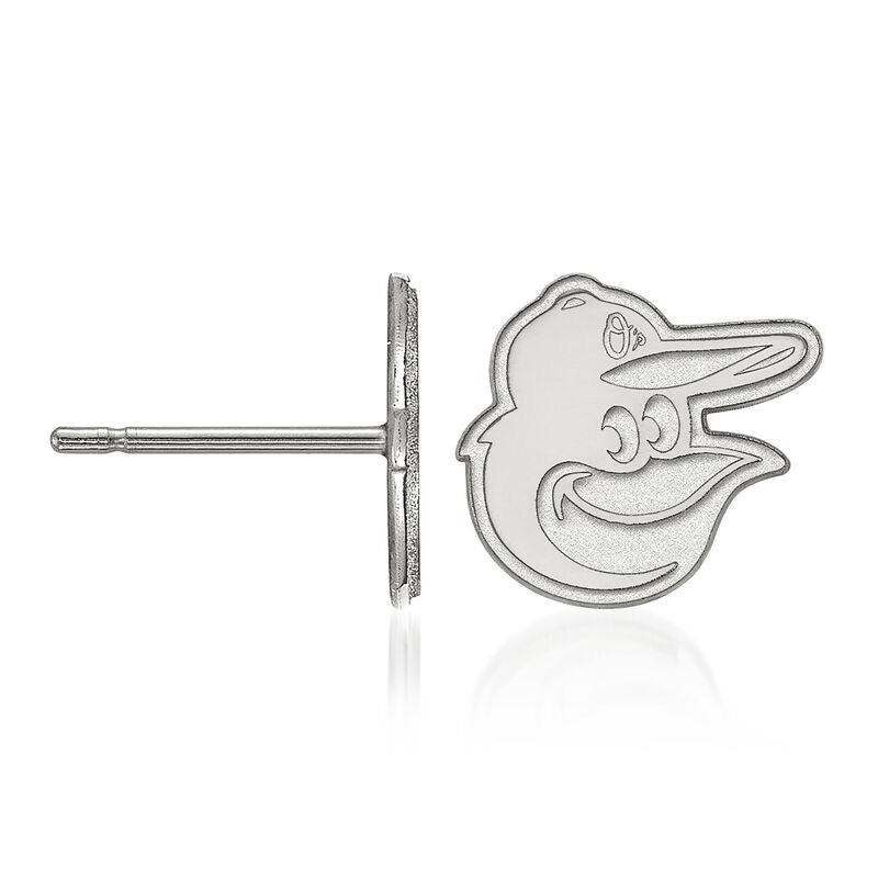 Sterling Silver MLB Baltimore Orioles Extra Small Stud Earrings image number 0