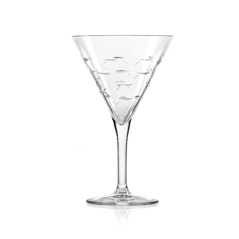 Rolf Glass &quot;School of Fish&quot; Set of 4 Martini Glasses image number 1