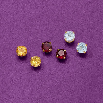 Child's .60 ct. t.w. Birthstone Stud Earrings in 14kt Yellow Gold