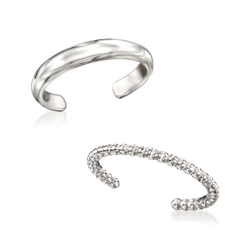 Sterling Silver Jewelry Set: Two Toe Rings image number 3