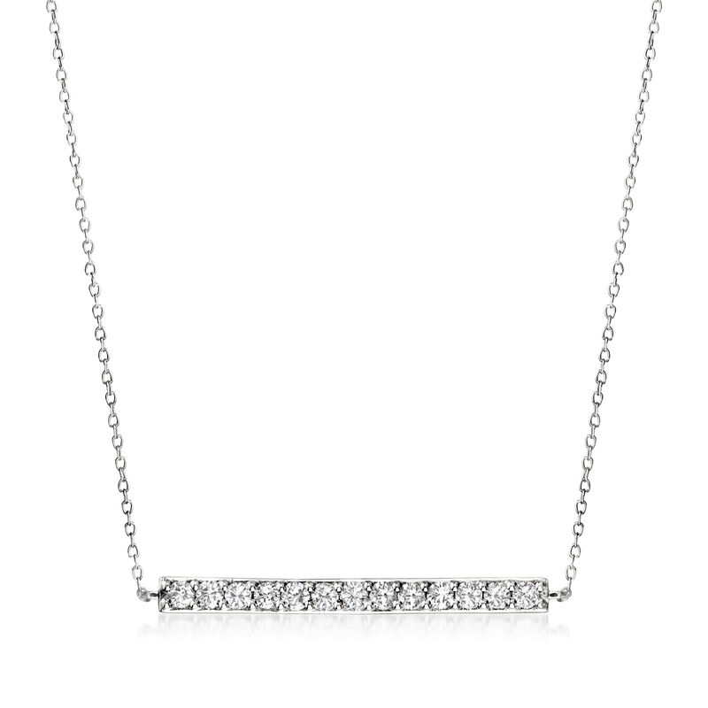 1.00 ct. t.w. Diamond Bar Necklace in 14kt White Gold image number 0