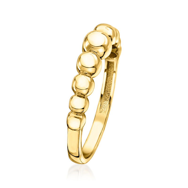 18kt Gold Vermeil Graduated Bead Ring image number 2