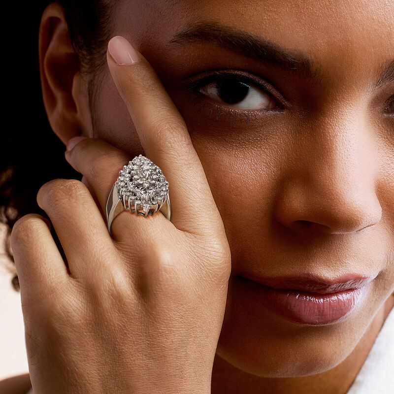 C. 1980 Vintage 1.25 ct. t.w. Diamond Navette Ring in 14kt Yellow Gold. Size 6.25 image number 1