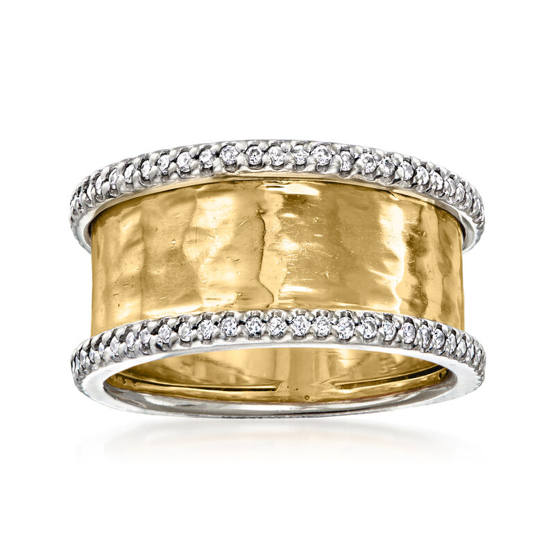 C. 1990 Vintage Effy .60 ct. t.w. Diamond Edge Ring in 14kt Two-Tone Gold image number 0