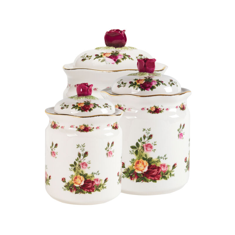 Royal Albert &quot;Old Country Roses&quot; Set of 3 Canisters image number 0