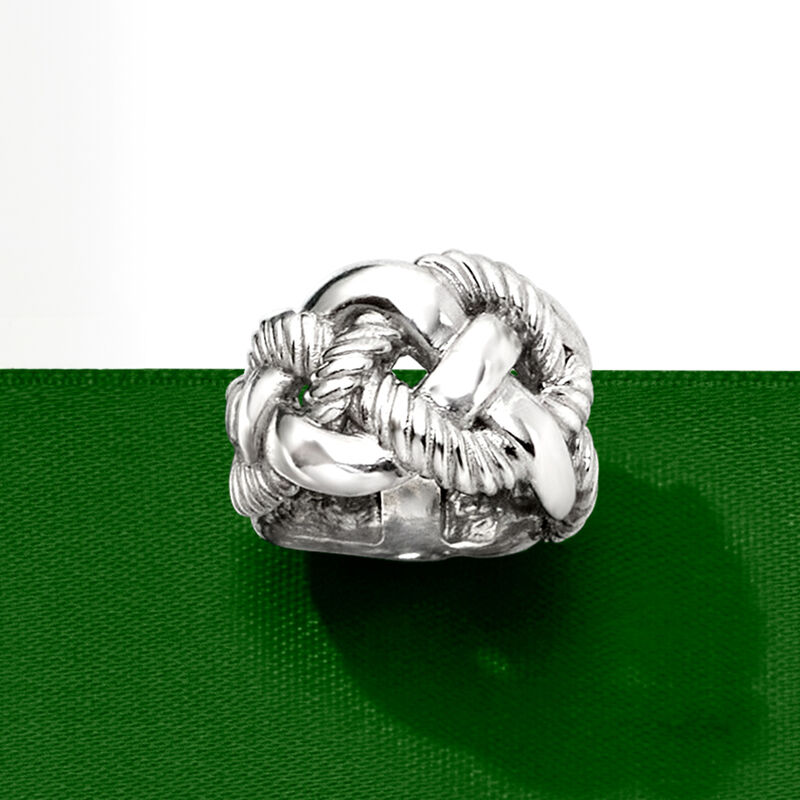 Italian Sterling Silver Wide Braided Ring image number 3