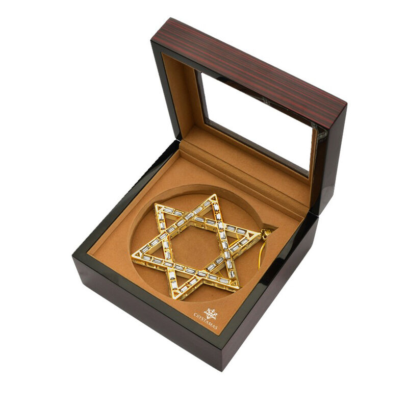 Crystamas Crystal 24kt Gold-Plated Star of David Ornament  image number 2